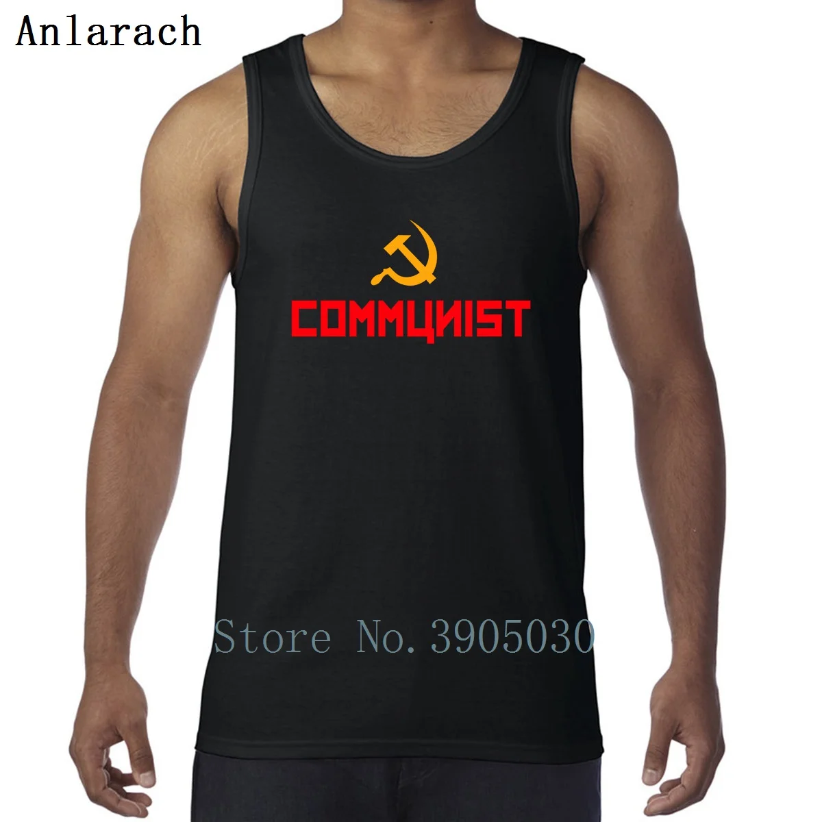 

Communist Russia Vests Fitted Print Fit Pattern Tank Top For Men Sportswear Sleeveless Sunlight Anlarach Basic