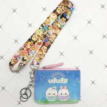 Disney стежка полиуретановый Кошелек для монет брелок для ключей шнур для еды брелок с отсеком карточки сумка для монет Микки Маус Сумка для документов