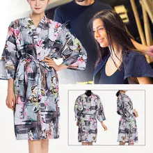 Халат салон красоты противообрастающая одежда техник одежда окрашенная Перми ткань длинная одежда для сна халат с рисунком