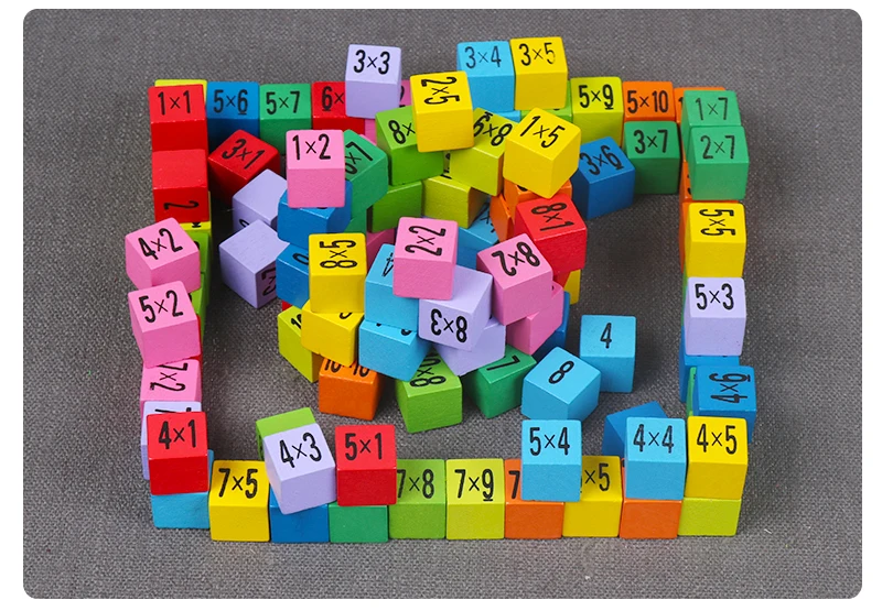 Candywood Детские деревянные игрушки 99 Таблица размножения математическая игрушка 10*10 фигурные блоки дети учатся Развивающие подарки Монтессори