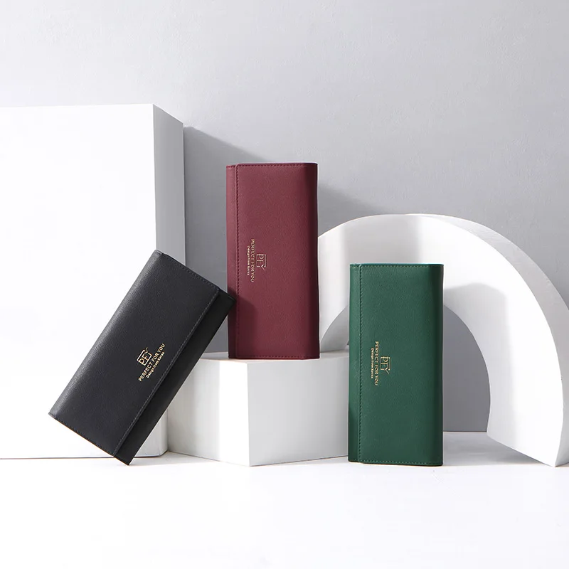 WEICHEN New Design Many Departments Women Wallets Trifold Large Capacity Card Holder Purse Female Wallet Long Clutch Carteras