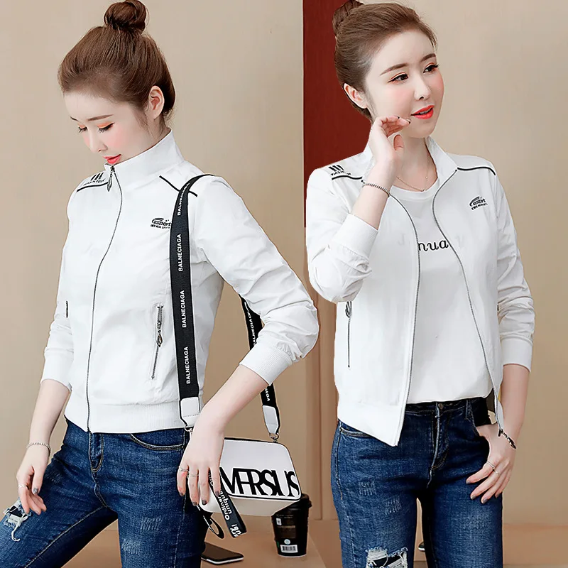 

2019 Autumn New Style Printed Short Coat Slim Fit bai da xiao Jacket Youth Students Casual Tops Jacket