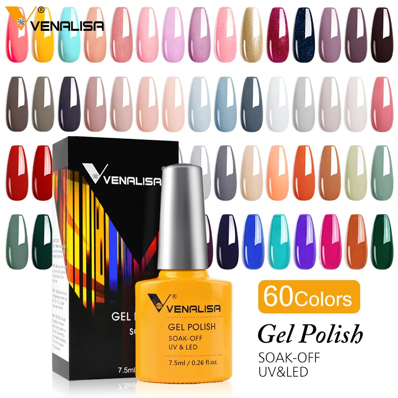 Nail Gel Polish Luxury Color Venalisa Soak Off UV LED Long Lasting Varnish