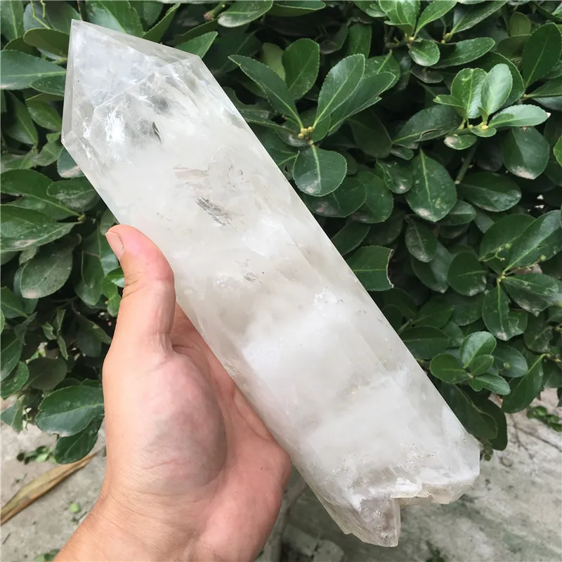 

Wand Narural quartz Crystal Stone and craft reiki healing Decorative wand