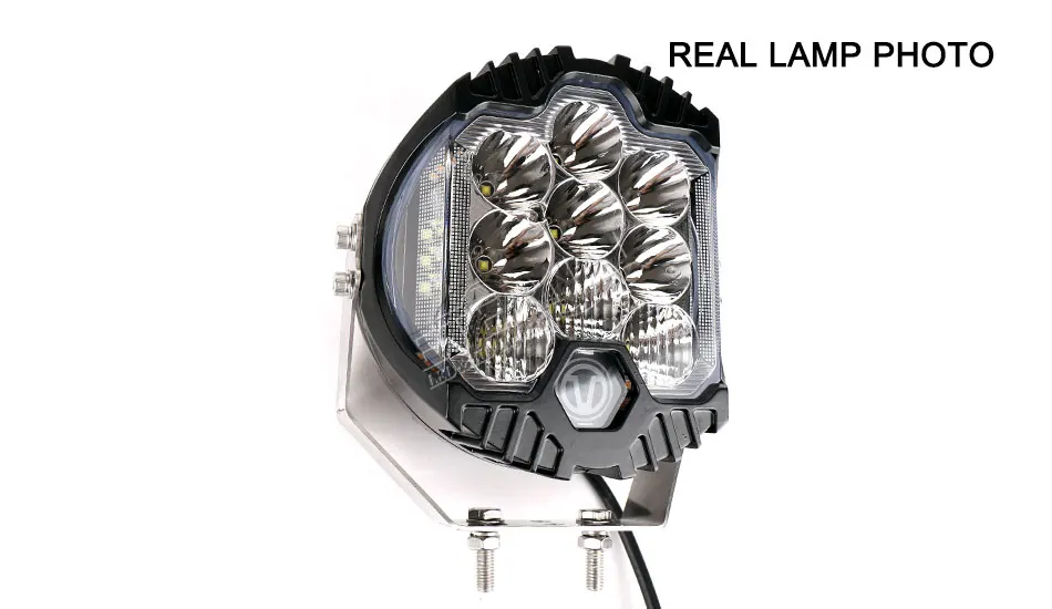 2x90 Вт светодиодный рабочий свет дальнего света комбо с янтарным halo частей для автомобиля автомобильные мотоциклетные 4x4 внедорожный прицеп для тяжелого грузовика
