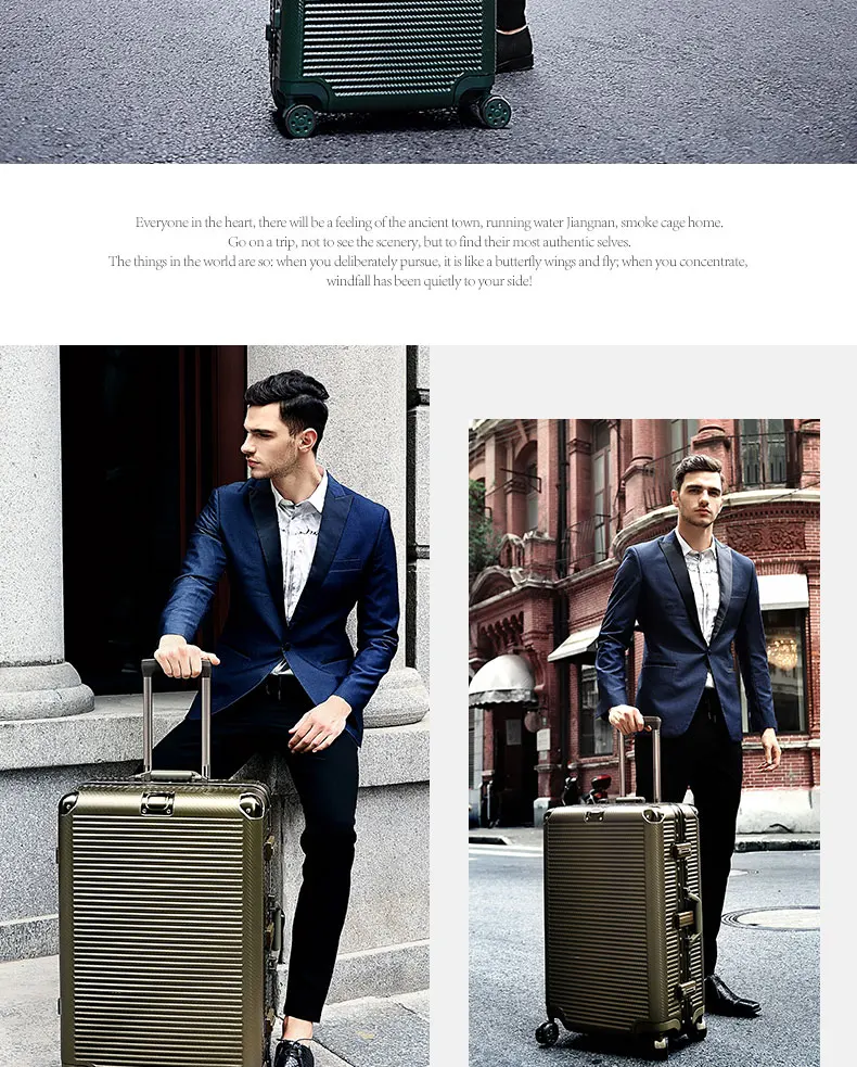 Популярный чемодан на колёсиках, роскошная алюминиевая рама, Спиннер, сумка на колесиках, чемодан, сумка для мужчин и женщин, деловая дорожная сумка