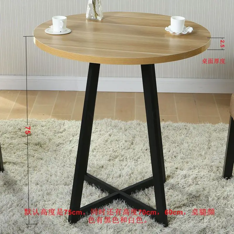 Простой повседневный журнальный столик для маленькой квартиры, обеденный стол, стол для переговоров, стол для приема и стулья, Балконный стол - Цвет: 60x75cm   2