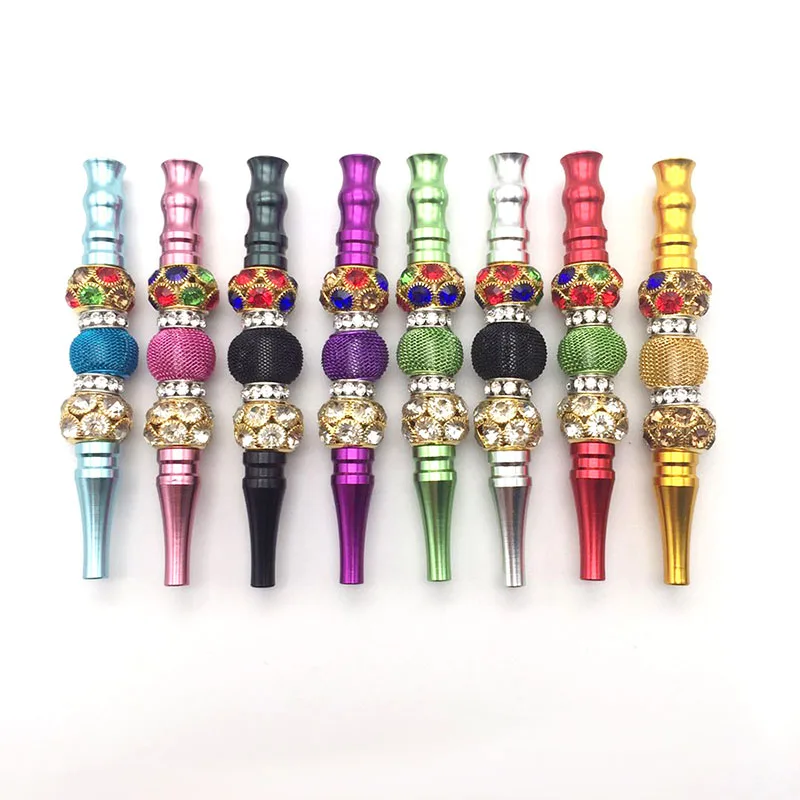 8 Colors New Arrival Bling Shisha Hookah Tips Rhinestones Blunt Holder
