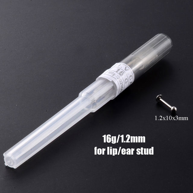 Surgical Steel I.V. Catheter Cannula Sterile Piercing Needles 14G 16G 18G 20G Ear Lip Belly Body Piercing Professional Tool
