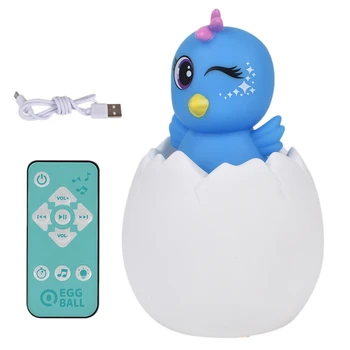 

Dinosaur LED Night Light Built-in 130 Lullabies with Colorful Lights Press Dinosaur Egg Bedside Lamp RC Toy