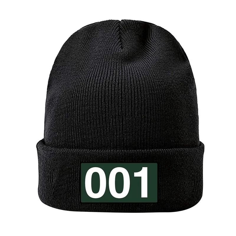 Hot Sale Squid Game Knitted Hat Unisex Women Men Winter Autumn Outdoor Party Hats Tide Hip Hop Caps Cuffed Beanies