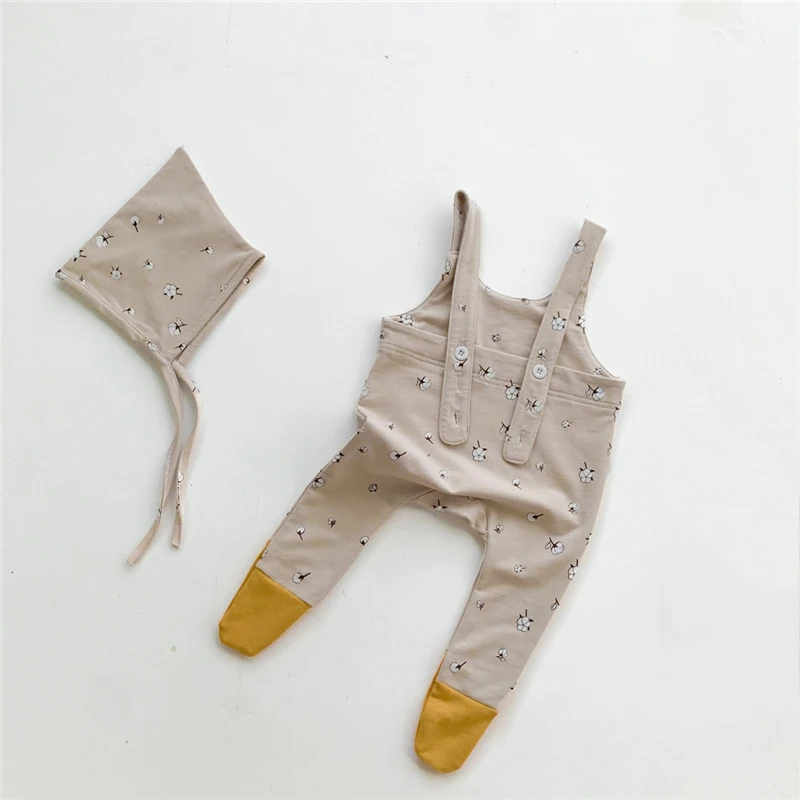 Newborn Baby Boy Girl Clothes With Hat Spring Baby Footed Romper Cotton Girl Pajamas Infant Jumpsuit Outfits baby clothes
