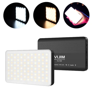 

VIJIM VL120 Portable Fill Light Ultra Thin LED Dual Color Temperature Silicone Soft Light Lampshade Vlog Light 6 Color Get RGB