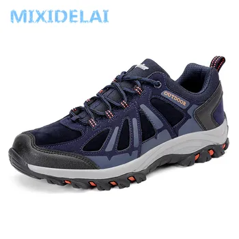 

MIXIDELAI 2019 New Brand spring Fashion Outdoors sneakers Waterproof Men's shoes Mens Combat Desert Casual Shoes Plus Size 36-46