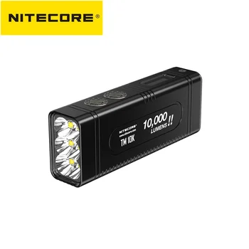 Best NITECORE TM10K Flashlight Max 10,000 Lumen Tiny Monster Rechargeable 6 CREE XHP35 HD LED Screen Throw 288 Meter Type C Charger