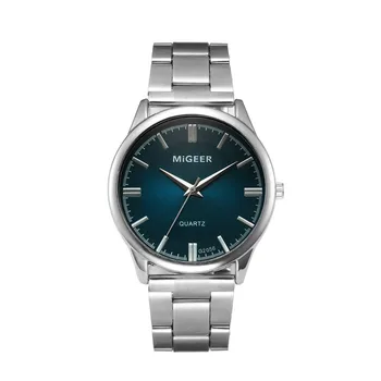 

MIGEER Watch Men Crystal Fashion Stainless Steel Analog Quartz Watch Wrist Male Clock relogio masculino reloj hombre