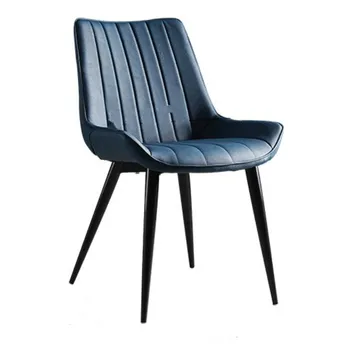 

Nordic dining table chair desk simple home leather ins net red makeup stool back light luxury