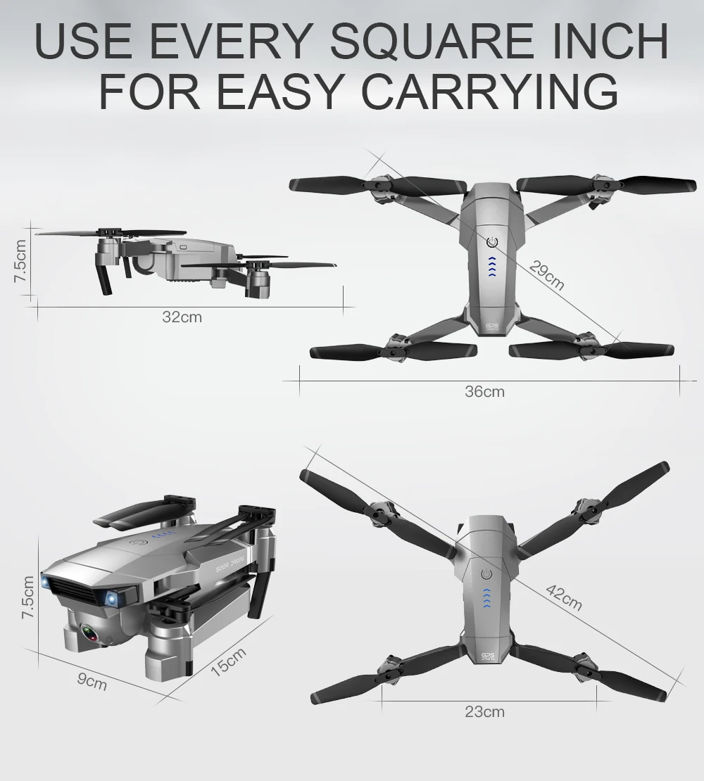 SG907 SG901 gps Дрон с Wi-Fi FPV 1080P 4K HD Двойная камера оптический поток RC Квадрокоптер следуй за мной мини Дрон VS SG106 E520S