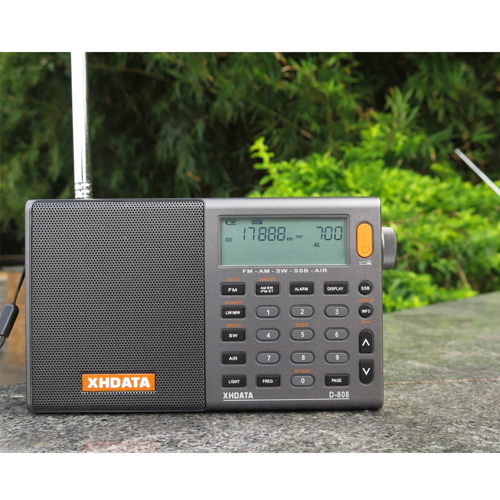 XHDATA  D-808 Gray Portable Radio High Sensitivity