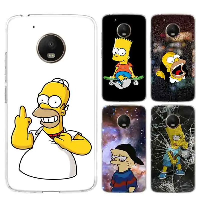 Homero Simpson Мягкий ТПУ бампер Модный мягкий комический чехол для телефона Motorola MOTO G7 G6