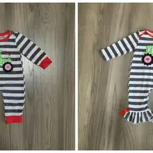 Весенне-зимняя одежда для маленьких мальчиков и девочек на День святого Валентина детский хлопковый комбинезон в черную полоску с длинными рукавами и оборками