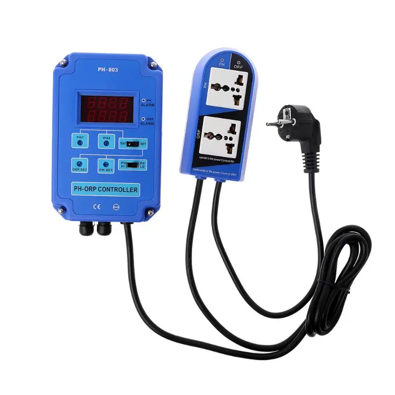 

Digital pH ORP Redox 2 in 1 Controller Monitor w/ Output Power Relay Control Electrode Probe BNC for Aquarium Hydroponics Plants