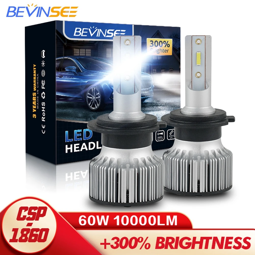 Фара автомобисветодиодный светодиодная Bevinsee H4 H7 9005 HB3 9006 HB4 H11 60 Вт 6000 К 9012 лм H8 H9 |