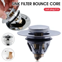 

304 Stainless Steel Kitchen Sink Strainer Bathroom Shower Sink Drains Waste Plug Cover Sink Hair Filter Bathroom Accessories