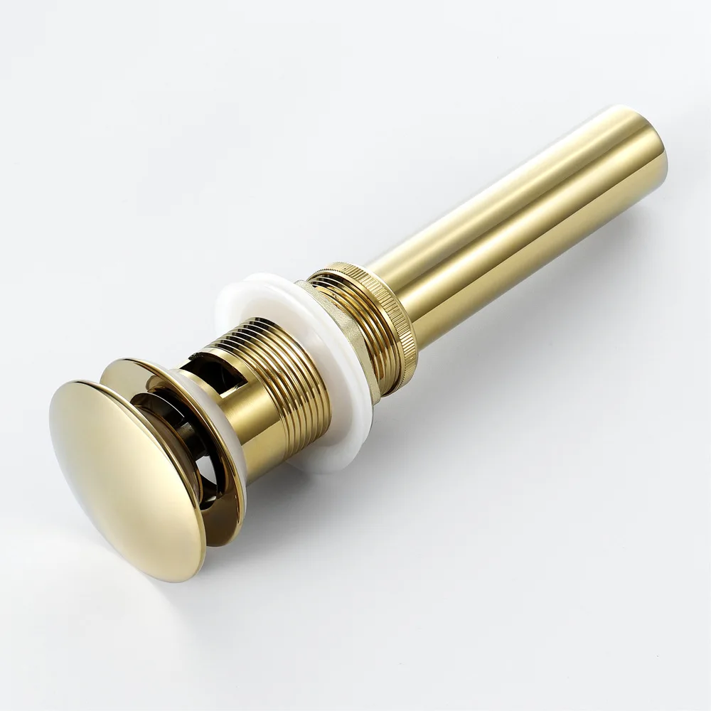 

Hideep Copper Drainer with Overflow Port Bounce Zirconium Gold Wash Basin Drainer Manufacturers Direct Selling Wholesale
