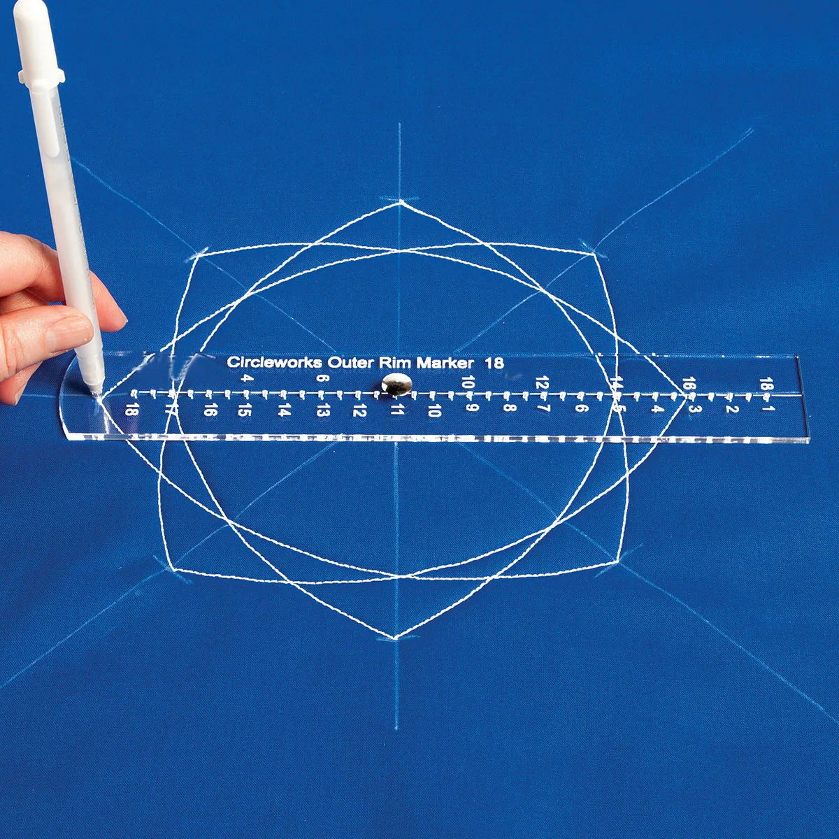 Circleworks наружный обод Лоскутная линейка шаблон DIY Швейные Инструменты для домашнего шитья с низким хвостовиком# CC-18