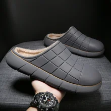 

2021 Men's Home Plush Slippers Comfort Soft Warm Slippers Women Thick Bottom Shoes High-quality Indoor Non-slip Couples Zapatos