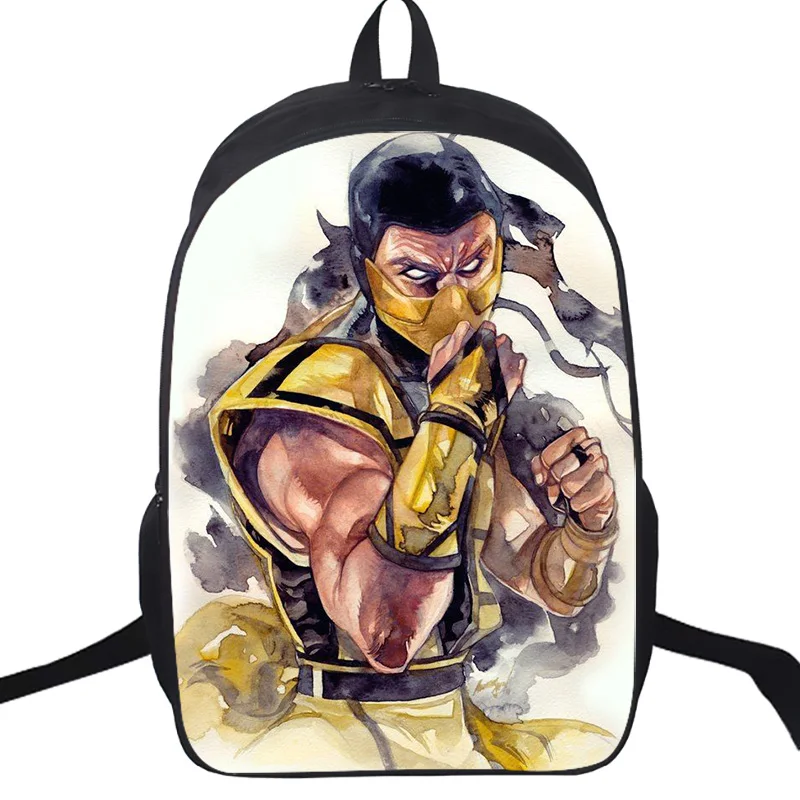 8 Скорпион в mmoral Kombat X маска школьные сумки 16 дюймов для учеников, мальчиков и девочек детский школьный рюкзак для путешествий Подарок - Цвет: 8