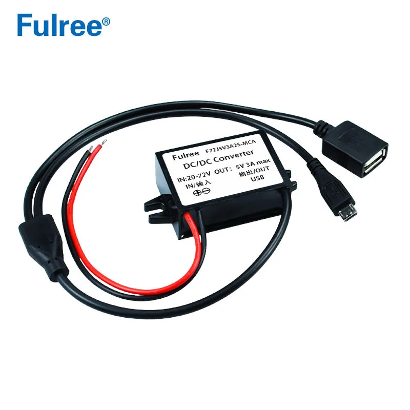 Mini Micro Feminino USB Power Converter, 24V,
