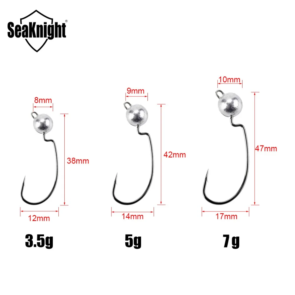 SeaKnight SK03 вольфрамовый стальной рыболовный крючок 5 шт. рыболовные крючки свинцовая головка 3,5 г 5 г 7 г кривошипный крючок