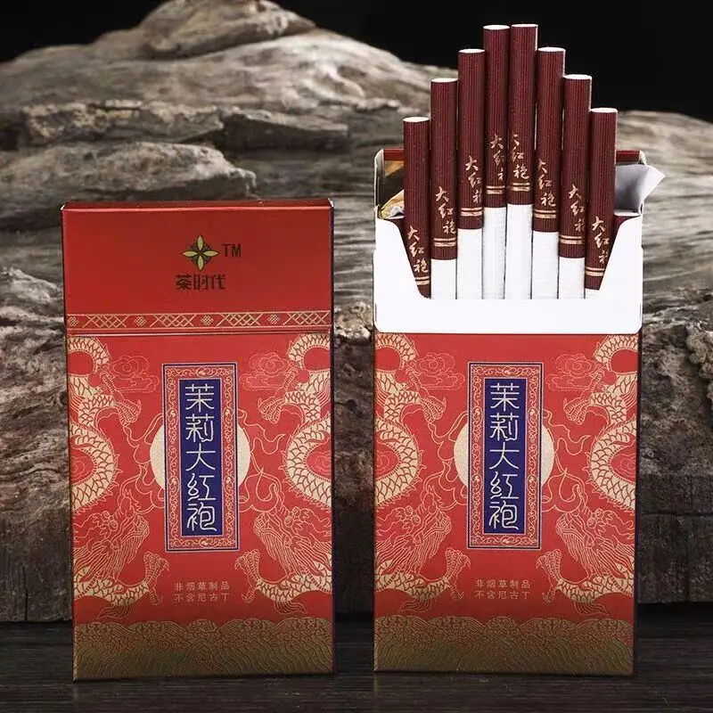 Чай дым аутентичный цветок жасмина с WuYi Рок чай Dahongpao сигарета табак вкус Мужской