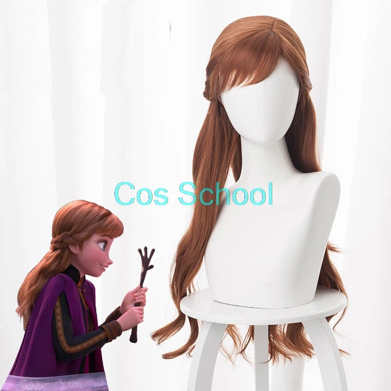 Cos School Frozen 2 Косплей парики Эльза Анна Кристофф мужские и женские парики Снежная королева принцесса волосы Хэллоуин парик аксессуары