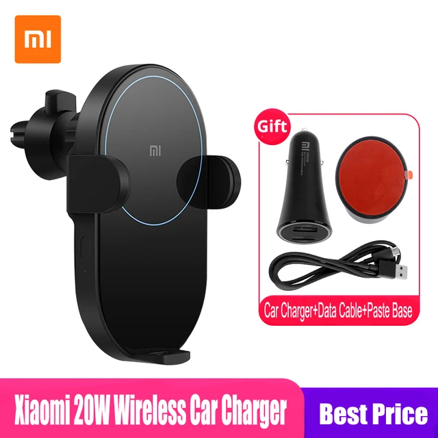 Xiaomi Mi 20W Max Qi Wireless Car Charger WCJ02ZM Auto Pinch with Intelligent Infrared Sensor Fast Charging Car Phone Holder 1