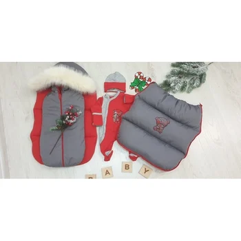 

Комплект для новорожденного "Мишутка" 4х предметный ЗИМА Комплекты на выписку и для прогулок 0-6 мес