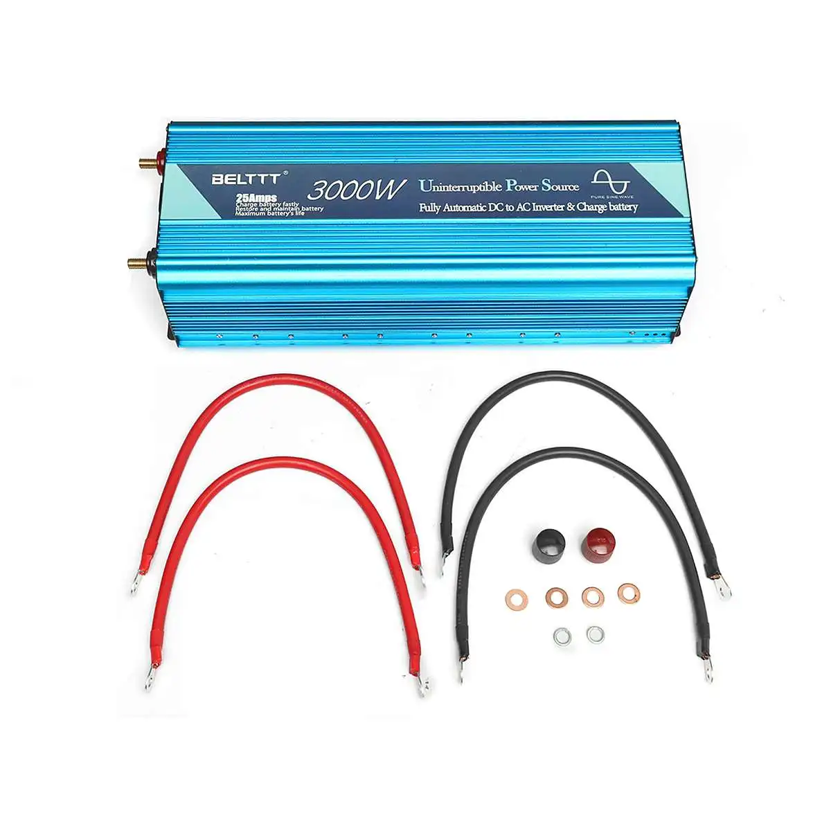 

DC 12V 24V to AC 110V UPS 3000W Pure Sine Inverter Battery Charger UPS Converter LCD Digital Display