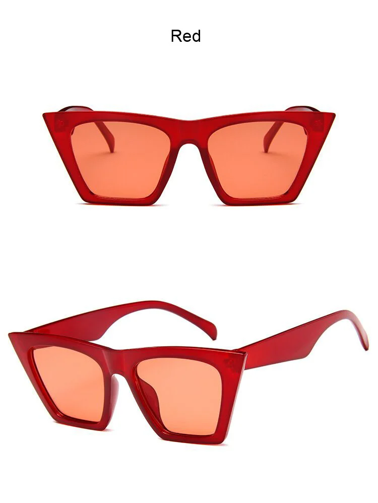 Square Style Sunglasses Woman Brand Designer Retro Sun Glasses Female Plastic Frame Luxury Mirror Oculos De Sol Feminino 