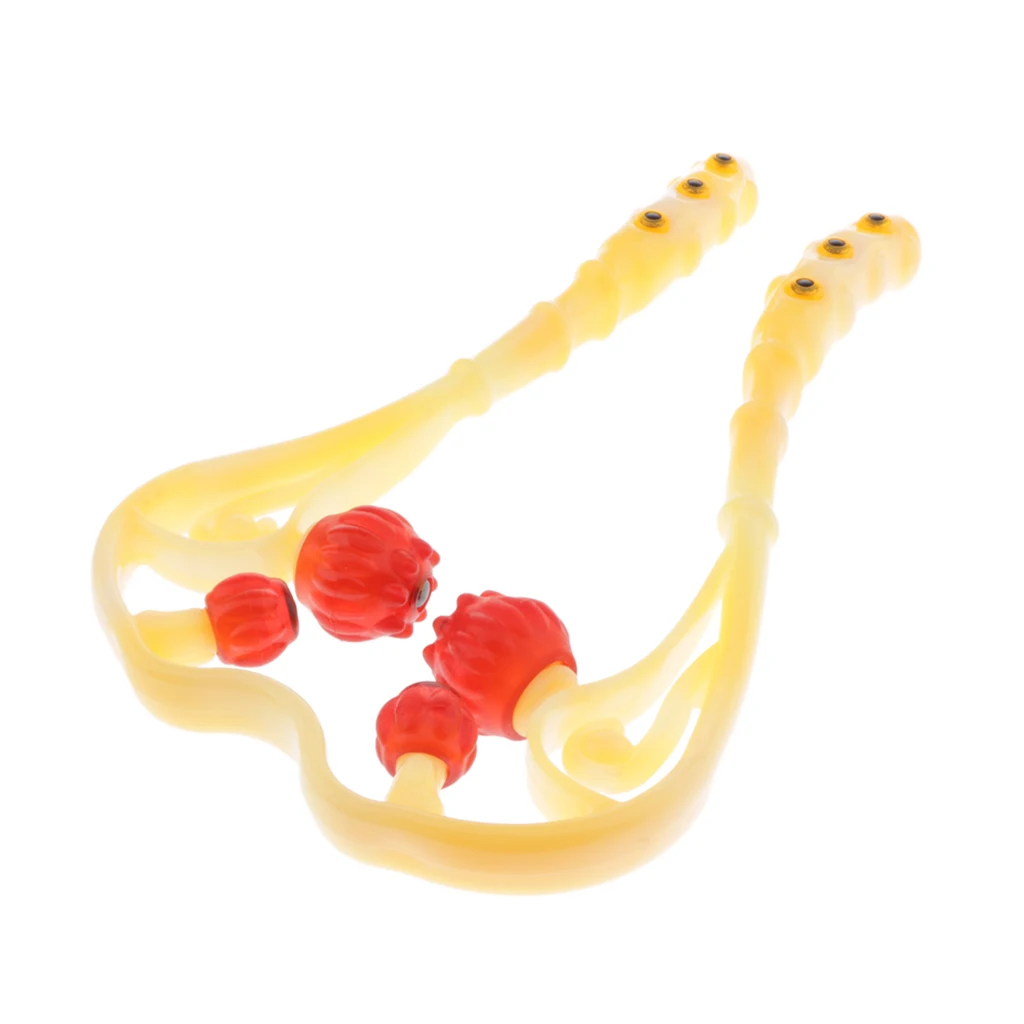 4 Ball Durable PP Manual Handheld Neck Shoulder Body Pain Stiffness Soreness Stress Fatigue Relief Stick Wand w/Anti-slip Handle