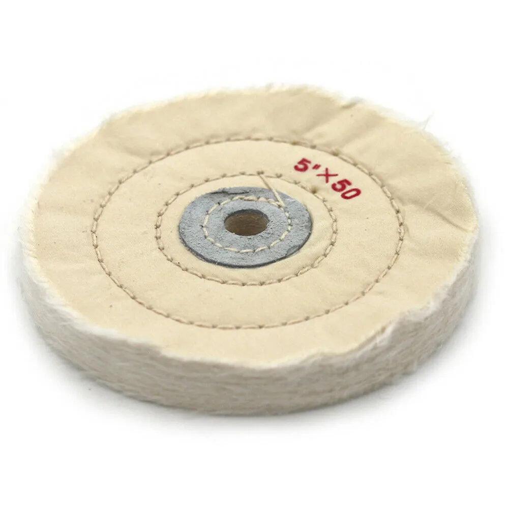 

5inch Cotton Buffing Wheel White Polishing Disc Waxing Pads Buff For Bench Grinder Tools For Polishing Jewelry Ornaments