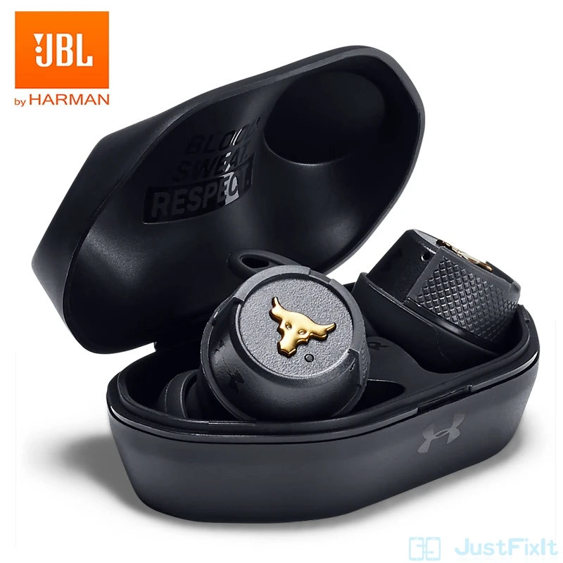Earphone JBL UA FLASH PROJECT ROCK Ture Wireless Bluetooth Sport Earbuds Waterproof Headphone Handsfree Call with Mic Charge Box