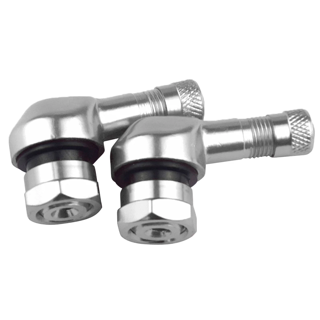 1 Pair Universal Motorcycle Wheel Tire Valves Stem Cap Air Tire Cover 90 Degree CNC Aluminum