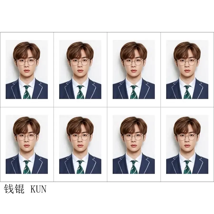 KUN Kpop NCT Wayv коллективные карты Winwin Ten школа ID фото форма Фотокарта Yangyang Xiaojun карты 8 шт./лист - Цвет: KUN