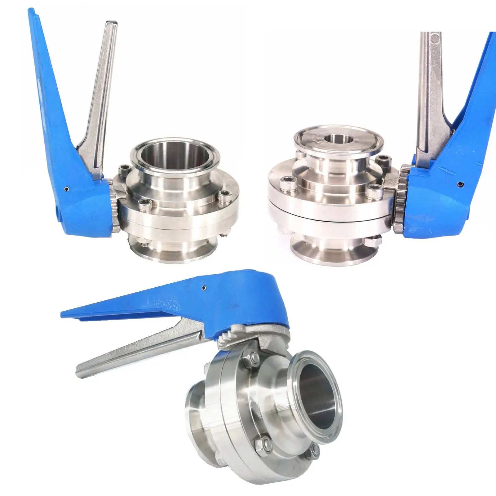 

1.5" 2" Tri Clamp Ferrule O/D 50.5mm 64mm 304 Stainless Steel Sanitary Tri Clover Butterfly Valve Brew Beer