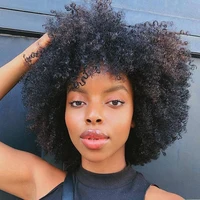 MsSunlight Afro crépus bouclés perruque cheveux humains perruques courtes pour femme cheveux humains 100% naturel 4B 4C cheveux brésiliens perruques pleine Machine 5
