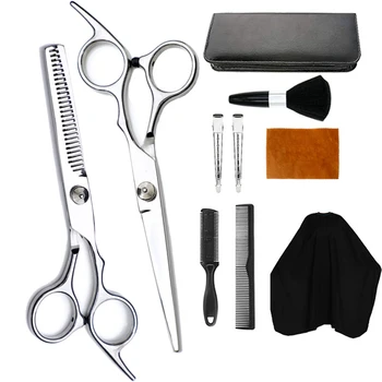 

10PCS Professional Hair Cutting Kit Barbers Tools Set Men Women Adults Kids Salon Hairdressing