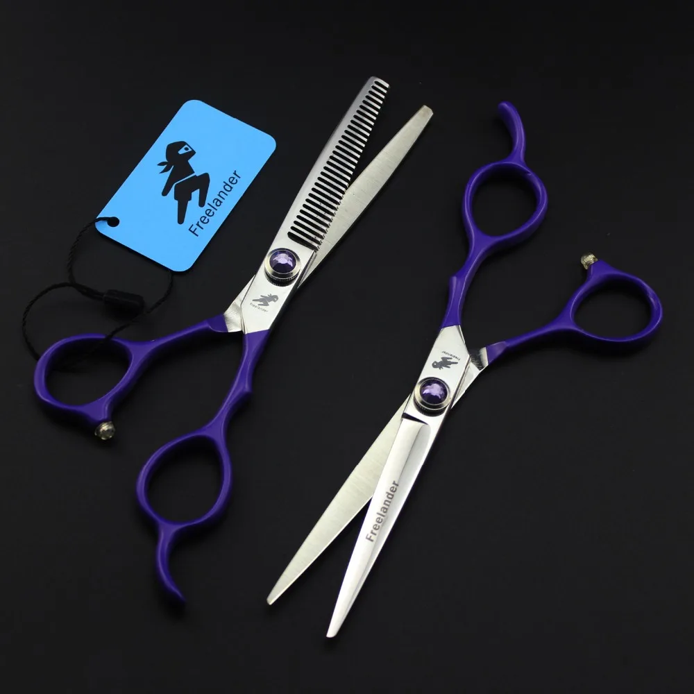 

"Handle Hairdressing Scissors Flat Cut Liu Hai Scissors Tooth Scissors High-grade Unique Hairdressing Scissors 6.0 Inch Purple"