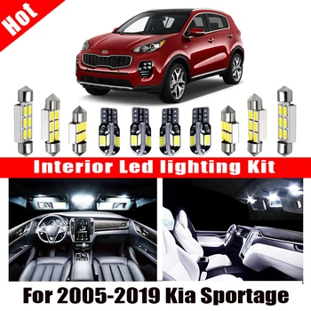 

Canbus Error Free LED Interior Light Kit Package for 2005-2018 2019 Kia Sportage Car Accessories Map Dome Trunk License Light